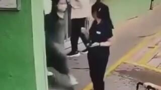 Final Seconds of 21 Year old Waitress as She is Stabbed to Death by Wicked Old Lady (and Aftermath)