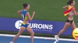 Spanish Speed Walker goes from Ecstatic to Horrified Instantly as She thinks She has Won