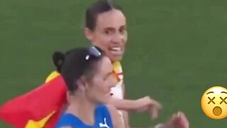 Spanish Speed Walker goes from Ecstatic to Horrified Instantly as She thinks She has Won