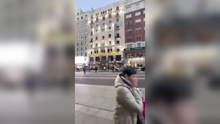 Woman Kills Herself in the Tourist Nice Area of Madrid Spain.