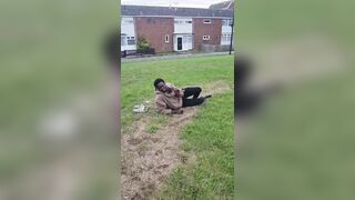 African migrant gets knocked out for staring at young children playing in the park