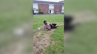 African migrant gets knocked out for staring at young children playing in the park