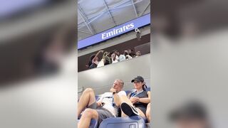 The US Open is not what it used to be... That man’s face says it all!