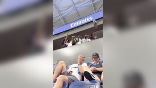 The US Open is not what it used to be... That man’s face says it all!
