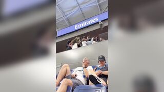 The US Open is not what it used to be... That man’s face says it all!