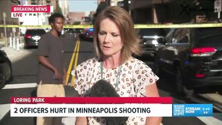 UNREAL: Somali man flashes gang signs behind a reporter covering a Minneapolis shooti