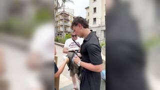 handing out pepper spray to women in Ceuta, Spain!