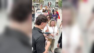 handing out pepper spray to women in Ceuta, Spain!