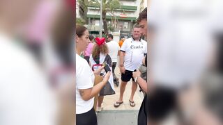 handing out pepper spray to women in Ceuta, Spain!