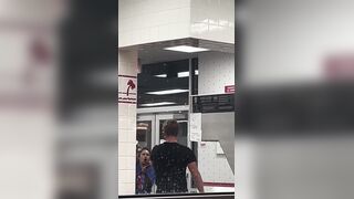 Moment hero fights off maniac using a spatula at California In-N-Out Burger