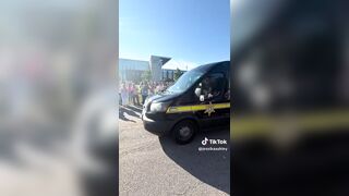 Women cheering for the murderer of three little children.