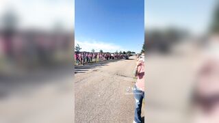 Women cheering for the murderer of three little children.