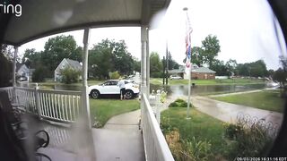 Black Woman Skips Flooded Road by Driving Through Yards, Then Threatens to Kill Neighbor Who Confronts Her