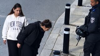 Israeli woman was filmed spitting outside the Monastery of St. James in Jerusalem.