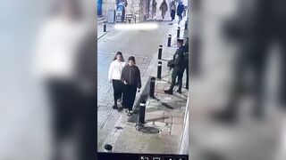 Israeli woman was filmed spitting outside the Monastery of St. James in Jerusalem.
