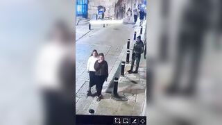 Israeli woman was filmed spitting outside the Monastery of St. James in Jerusalem.