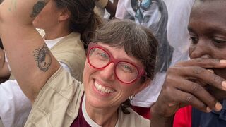White liberal women in Ceuta weep and are moved by the invaders.