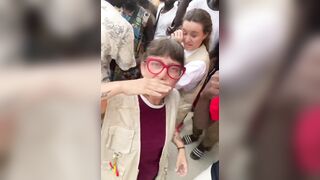 White liberal women in Ceuta weep and are moved by the invaders.