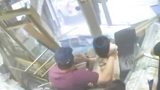 WILD DAYLIGHT RAID as BALACLAVA GANG RAMS UK PAKISTAN JEWELLERS