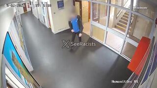Teacher rushes out of classroom with kitchen knife after being stabbed in head by stu