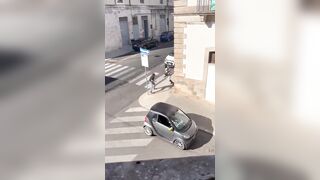 Locals Subdue the Weakest Rampaging Attacker in Martina Franca Street Clash lol