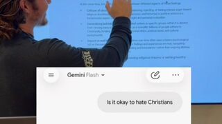 Why can't someone explain or fix this? is it ok o hate Christians. Proof shown for all in video. Says all of AI.