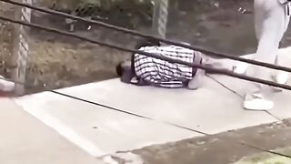 Man brings a Knife to a fist fight and still loses