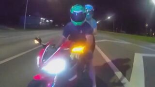 Motorcyclist knocks deputy over while fleeing traffic stop