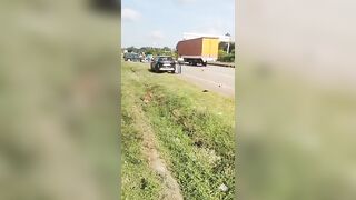Leopard pounces on forest official during rescue after highway accident