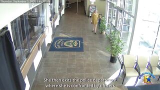 SHocking: Three Port Orange officers fired more than a dozen rounds at 71-year-old Linda Jean Croteau after she entered into the station with a handgun and discharged a single bullet toward the evidence area.