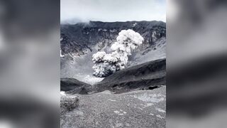 New and shocking images captured the exact moment of the eruption of Mount Dukono