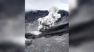 New and shocking images captured the exact moment of the eruption of Mount Dukono