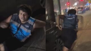 He crashed, rolled out and activated Prime Escape