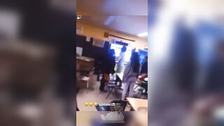 Girl throws a Chair at her Teacher and Knocks her out