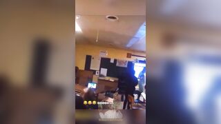 Girl throws a Chair at her Teacher and Knocks her out