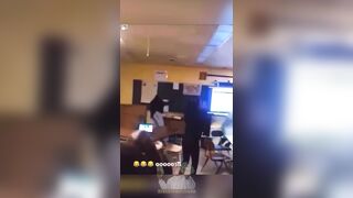Girl throws a Chair at her Teacher and Knocks her out