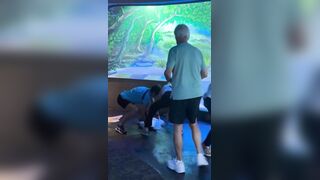A couple of strange things happen in this video.