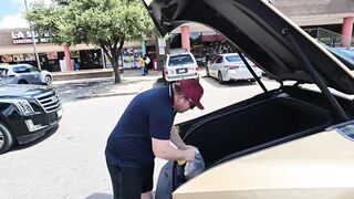 Tesla Cybercab Test: Will the door & trunk close on a Banana & a hot dog?