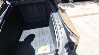 Tesla Cybercab Test: Will the door & trunk close on a Banana & a hot dog?