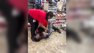 Family Dollar employee altercation with a shoplifter