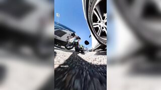 Idiot Russian Girl Wrecks Her Bike
