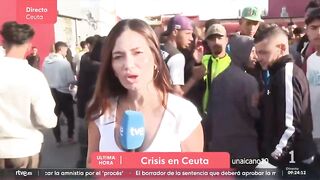 Female reporter in Cueta groped by invaders