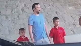 Man charged after allegedly sparking police chase with two children in car