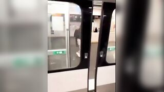 Tough Guy wants to Bully patrons on a Subway