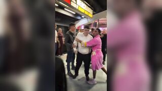 Entertaining Brawl as 2 Fat Girls Referee