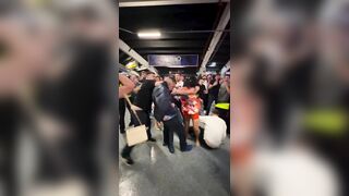 Entertaining Brawl as 2 Fat Girls Referee