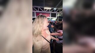 Entertaining Brawl as 2 Fat Girls Referee