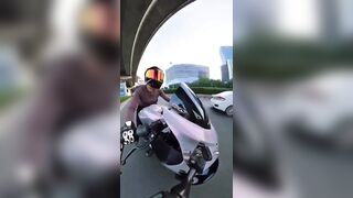 Woman On Sports Bike Hit By Car For Asking Driver To Stay Away