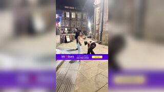 Bouncer should have knocked her clean out for spitting on him.