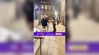 Bouncer should have knocked her clean out for spitting on him.